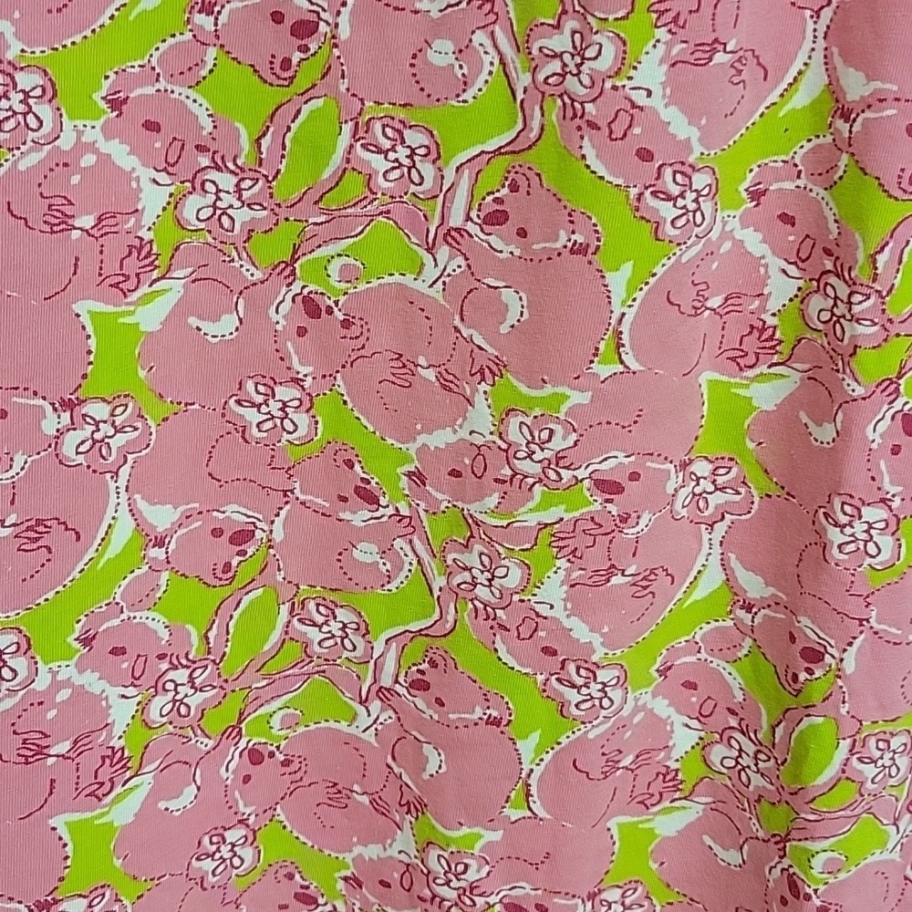 Barbara Gerwit Vintage Pink & Green Koala Print Dress Medium coastal grandma - Picture 4 of 6